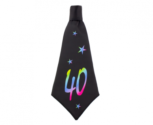 Birthday tie 40, size 42x18 cm