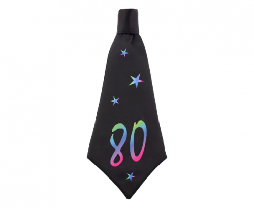 Birthday tie 80, size 42x18 cm