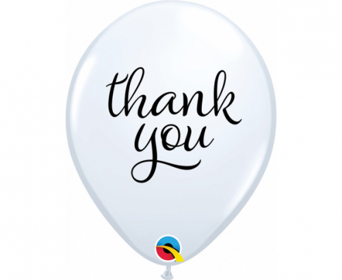 Balloon QL 11 with printing Thank you, white / 25 pcs. Balloon QL 11 with printing Thank you, white / 25 pcs.