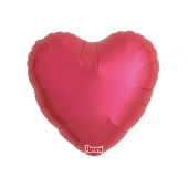 Гелиевый шар Ibrex, Сердце 14 &quot;, Красный металлик, 5 шт.
