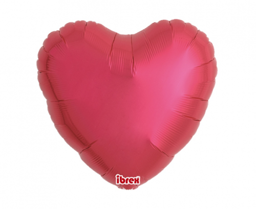 Ibrex hēlija balons, Sirds 14", Metallic Red, 5 gab.