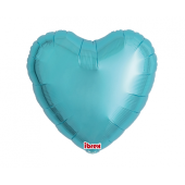 Гелиевый шар Ibrex, Сердце 14 &quot;, Голубой металлик, 5 шт.