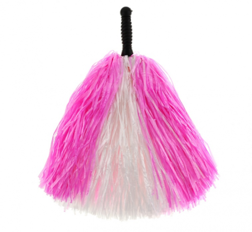 Cheerleader pom pom, white-pink