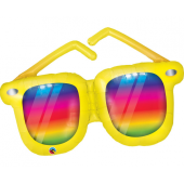 Folija balons 42&quot; QL STR Rainbow svītrainās saulesbrilles