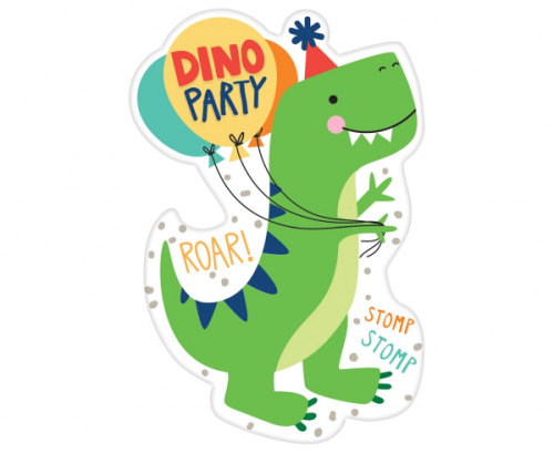 Invitations with envelopes Dino, 8 pcs