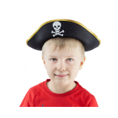 Pirate hat, gold trim, size S