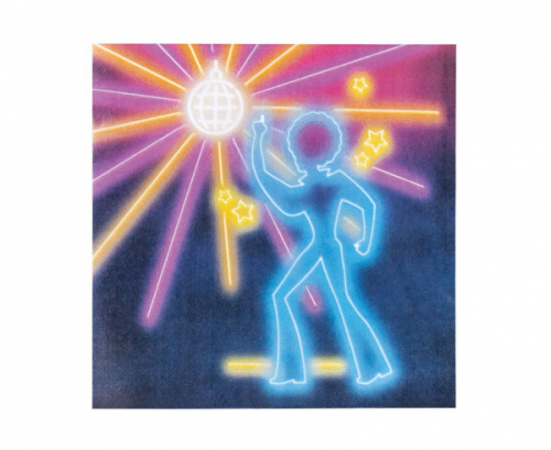 Paper napkins Disco, 33x33 cm, 12 pcs