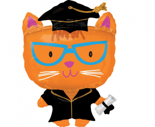 SuperShape Grad Cat Foil Balloon P35 Packaged 55cm x 73cm SuperShape Grad Cat Foil Balloon P35 Packaged 55cm x 73cm