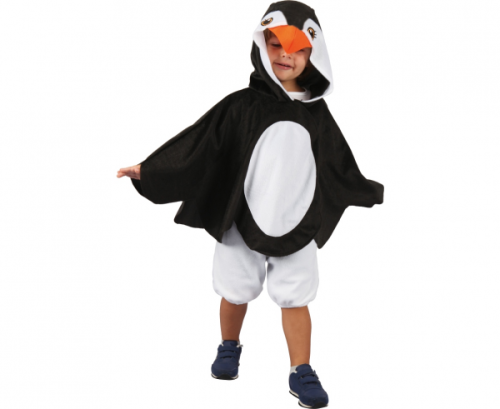 Penguin cape (hooded), size 92/104 cm Penguin cape (hooded), size 92/104 cm