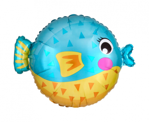 Junior Shape Puffer Fish Foil Balloon S50 packaged Junior Shape Puffer Fish Foil Balloon S50 packaged