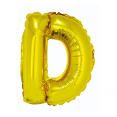 Folija balons &quot;Burts D&quot; , zelts, 35 cm