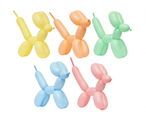 Modelling balloons Beauty&Charm, assorted macaron colours, 50 pcs.