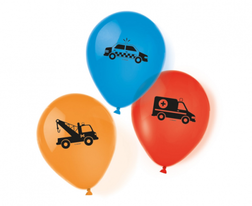 6 Latex Balloons On the Road 22.8 cm/9