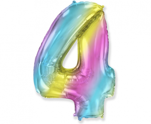 Folijas balons FX - 4. numurs, pasteļa gradients, 85 cm
