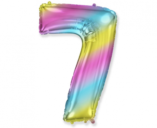 Folijas balons FX - 7. numurs, pasteļa gradients, 85 cm