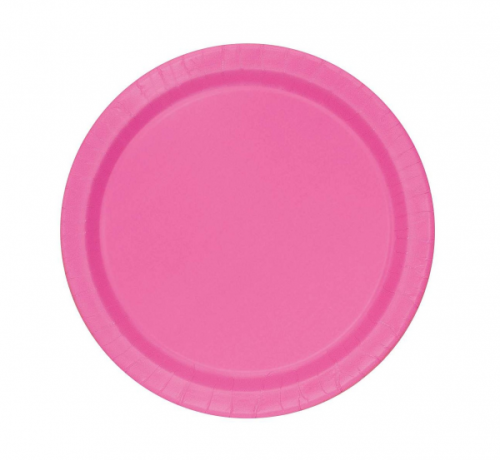 Paper plates, pink, 18 cm, 8 pcs