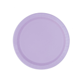 Paper plates, lavender, 18 cm, 20 pcs.