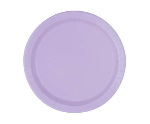Paper plates, lavender, 18 cm, 20 pcs.