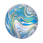 Foil balloon ORBZ Marblez - blue ball