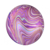 Foil balloon ORBZ Marblez - purple ball