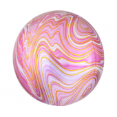 Foil balloon ORBZ Marblez - pink ball