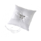 Ring cushion Elegant Butterfly, white