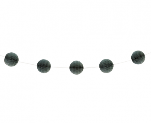 Honeycomb garland, silver, 213 cm