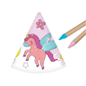 Papīra cepures DIY - Unicorn, 6 gab