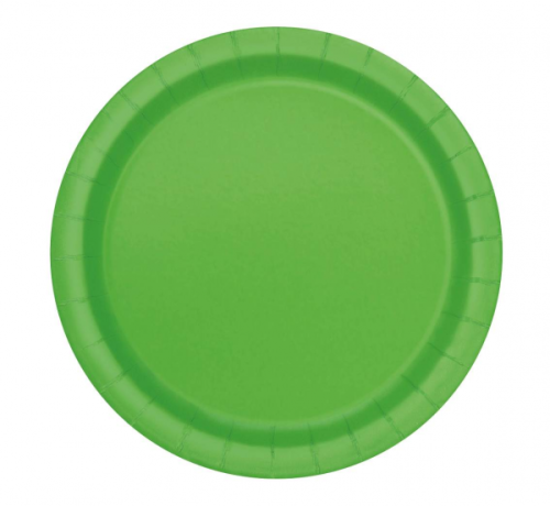 Paper plates, green, 23 cm, 16 pcs