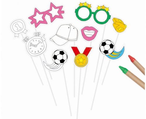 Photo booth props DIY - Football, 10 elements