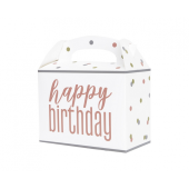 Leftover box Happy Birthday, rose gold, 6 pcs