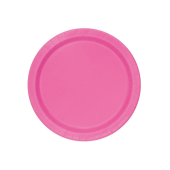 Paper plates, pink, 18 cm, 20 pcs.