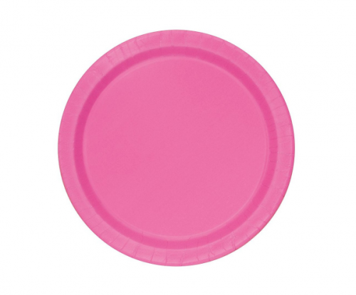 Paper plates, pink, 18 cm, 20 pcs.