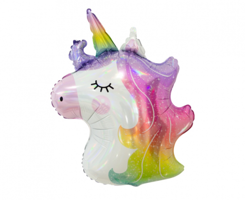 Folijas balons Unicorn (galva), 75 cm, spīdīgs
