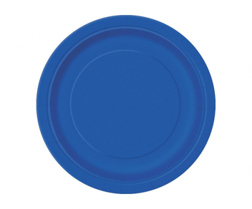 Paper plates, blue, 18 cm, 8 pcs.