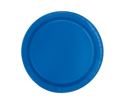 Paper plates, blue, 18 cm, 20 pcs.