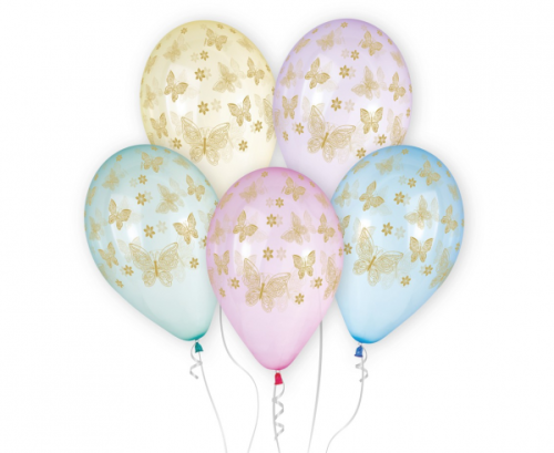 Premium helium balloons Golden Butterflies, 13