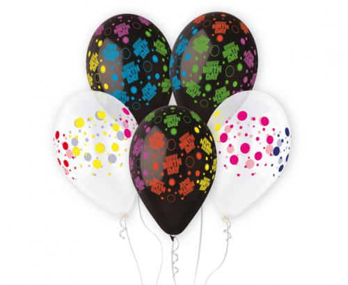 Premium helium balloons Birthday Dots, 13