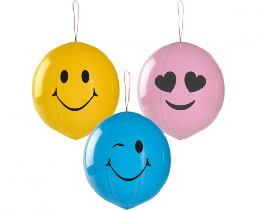 Premium štancēšanas baloni Smilies, ar gumiju, 3 gab. Premium štancēšanas baloni Smilies, ar gumiju, 3 gab.