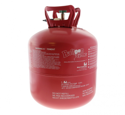 Helium bottle (disposable) for 50 balloons size 9 Helium bottle (disposable) for 50 balloons size 9
