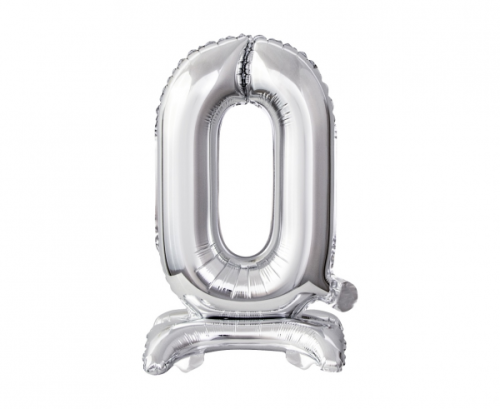 B&C foil balloon Standing digit 0, silver, 38 cm B&C foil balloon Standing digit 0, silver, 38 cm