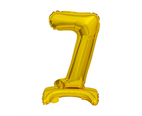 Воздушный шар из фольги B&amp;C Standing digit 7, золото, 38 см