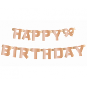 Гирлянда B&amp;C Happy Birthday, розовое золото металлик, 11x160 см