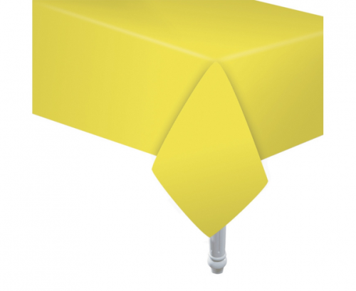 Paper tablecloth yellow, size 132 x 183 cm