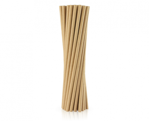 Paper drinking straws, craft paper,  6x200mm/ 250 pcs