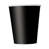 Paper cups, black, 8 pcs.