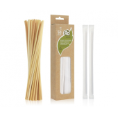 Wheat straws wrapped in paper, 5 x 200 mm / 50 pcs.
