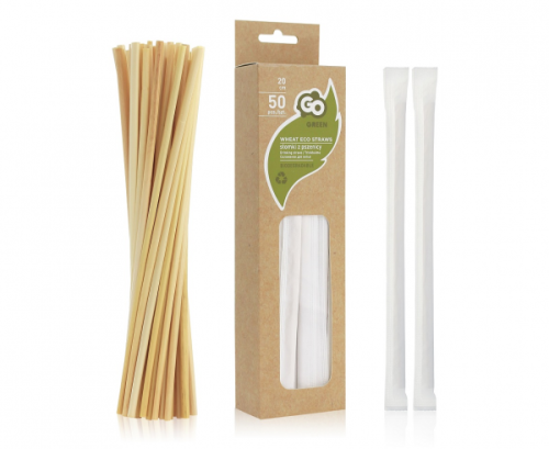 Wheat straws wrapped in paper, 5 x 200 mm / 50 pcs.