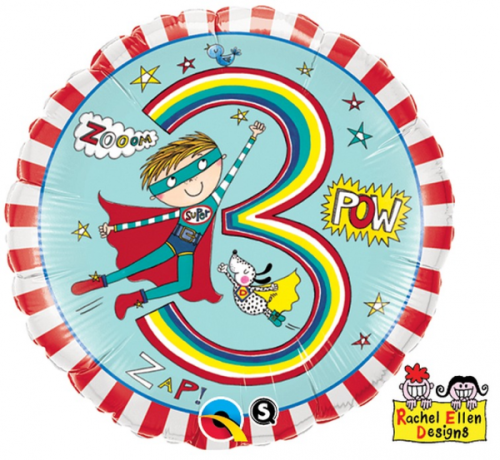 Folijas balons 18 "QL CIR" 3 zēnam "