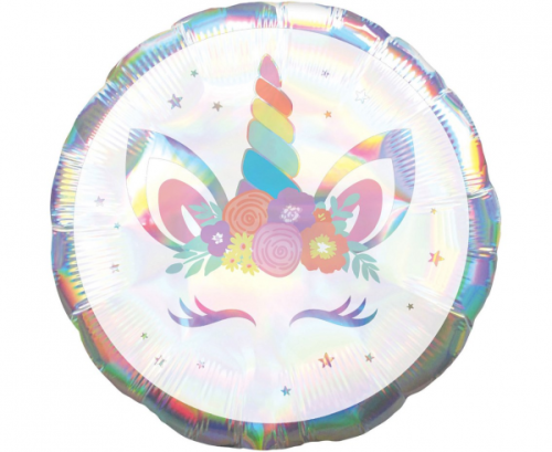 Foil balloon 18 cali CIR - Iridescent unicorn